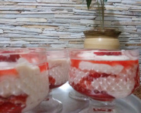 Creme com morangos