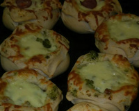 Panhoca com  queijo gorgonzola