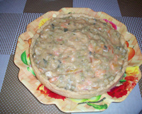 Quiche de camarão e palmito