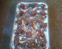 Sobremesa deliciosa de morango