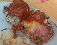 Polpetone assado e recheado