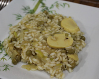 Risoto de ervilhas e champignons