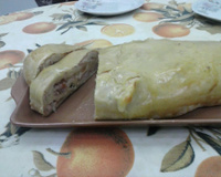 Pão recheado com presunto