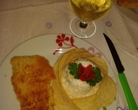 Filé de peixe empanado com pão de forma