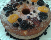 Bolo de banana,maçã e granola