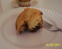 Bolo de fubá com creme de chocolate By Paula