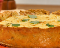 Torta de frango gratinada