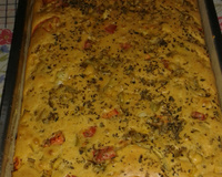 Torta de liquidificador de brócolis com requeijão