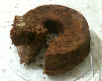 Bolo colonial de maçã e banana