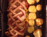 Rolo de carne com batata doce