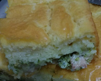 Torta de brócolis com bacon
