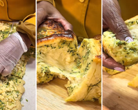 Pão de alho recheado para churrasco: quando faço, não sobra um pedaço!
