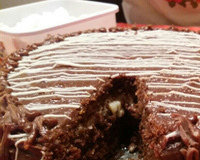 Bolo de iogurte e creme de avelã