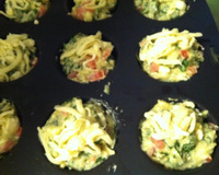 Muffin de espinafre e queijo feta