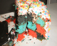 Bolo xadrez colorido