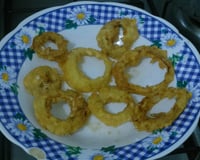 Cebola empanada do Carandina (Onion Rings - tipo Burguer King)