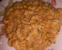 Macarrão na pressão com carne moída