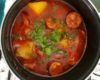 Linguiça calabresa com batata