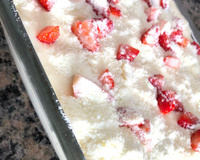 Pavê de morango com leite ninho da Jaque