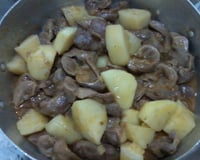 Moela de frango com batata