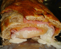 Pizza ou pão enrolado