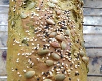 Pão integral de casca de abóbora moranga