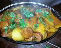 Linguiça calabresa com batata