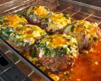 Polpetone com recheio de mussarela