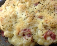 Couve-flor recheada com presunto e queijo