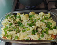 Filé de frango com couve flor ao forno