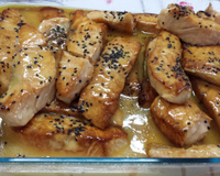 Salmão ao molho de maracujá