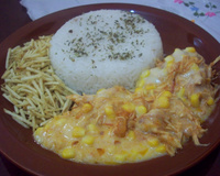 Frango com creme de milho