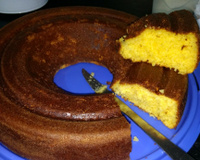 Bolo de milho feito com cuscuz