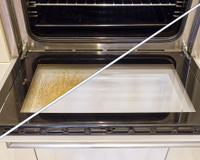 O vidro do forno duplo fica perfeitamente limpo sem desmontá-lo: o método do cabide e da toalha