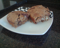 Bolo delicioso de banana com chocolate