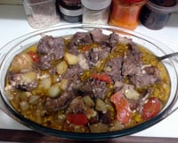 Costela com batatas no forno