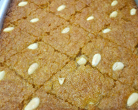 Receita de Hricet lauz - doce de Semolina (doce árabe)