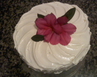 Bolo de maracujá com marshmallow