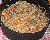 Costelinha suína com arroz