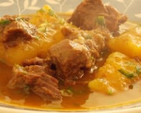 Carne com mandioca
