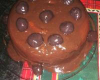 Bolo de cenoura com brigadeiro