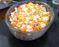 Quiche de carne moída à jardineira