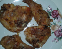Coxa de frango assado com maionese