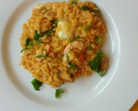 Risoto de camarão sem frescura