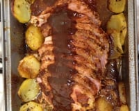 Lombo de porco ao molho barbecue