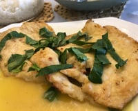 Filé de frango ao molho de laranja e gengibre