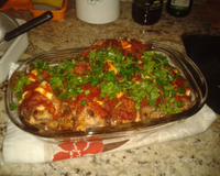 Filé de frango a parmegiana recheado