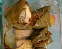 Pimentão recheado com carne moída