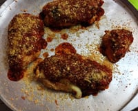 Filé de frango a parmegiana recheado