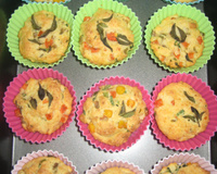 Muffin de queijo e bacon